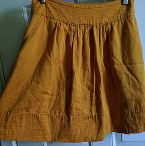 Anthropologie Yellow Circle Skirt